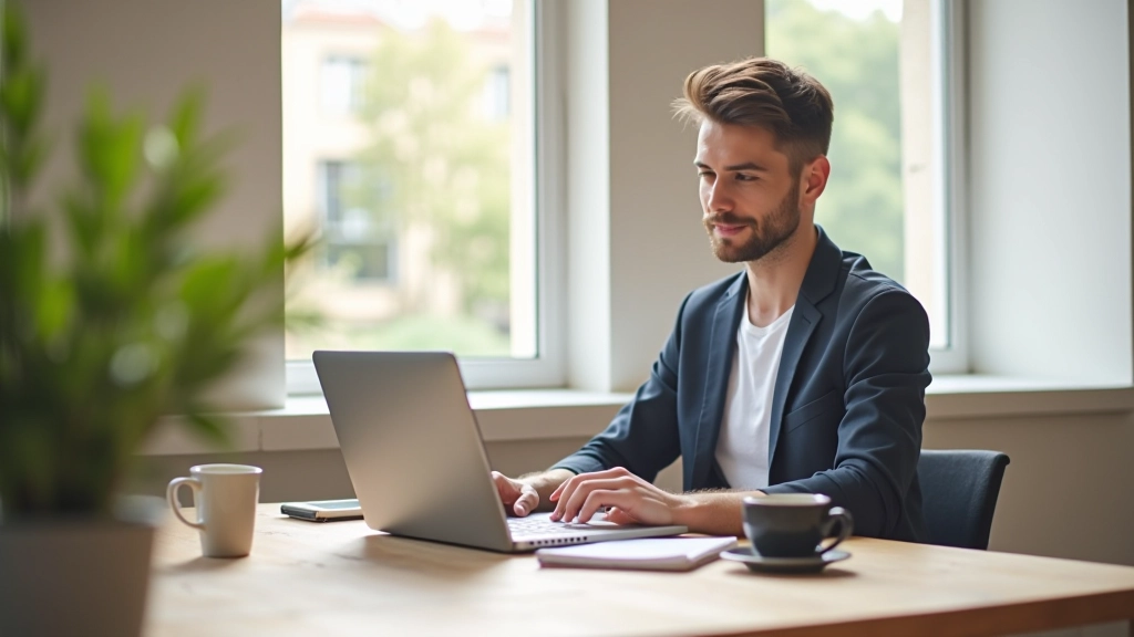 Entrepreneur travaillant sur la création de revenus en ligne